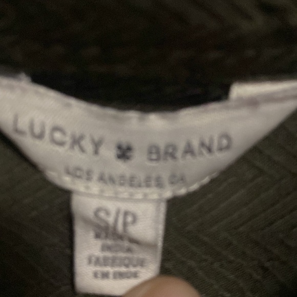 NWOT! LUCKY BRAND Textured Jacquard Modal Long Sleeve Crewneck Button Up Small - Picture 6 of 9